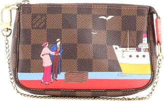 Louis Vuitton Brown Limited Edition Damier Pochette Accessoires Mini (Authentic Pre-Loved)