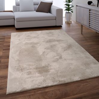 Paco Home Paco Home - Alfombra Salon Pelo Largo Se Puede Lavar En La Lavadora Suave Felpa Beige 240x340 Cm
