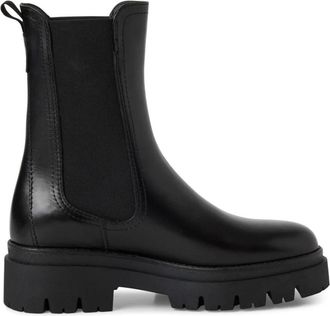 Tamaris Leren Chelsea Boot - Dames - Chelseaboots - Zwart - 41 EU - Leer - Schoenen