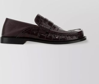 Loewe campo leather loafers with glossy textured finish