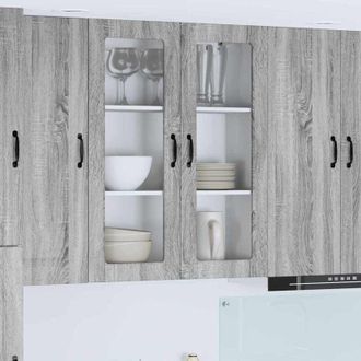 vidaXL vidaXL Pensile cucina Grigio Sonoma 80 x 31 x 100 cm Legno multistrato