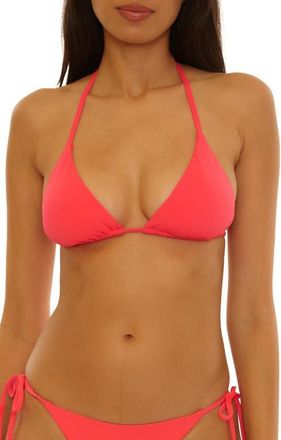 BECCA by Rebecca Virtue Color Code Triangle Bikini Top in Caliente at Nordstrom, Size Medium