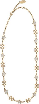 Off-white Messing Ketting met Bedels - Dames - Kettingen - Geel - ONE Size - Accessoires