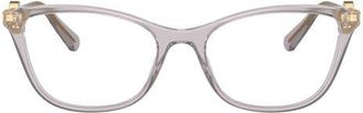 Versace 55mm Cat Eye optical glasses in Grey at Nordstrom
