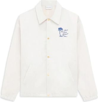 Dr&ocirc;le de Monsieur Palm Jacket - Heren - Zomerjassen - Wit - L - Nylon - Jassen