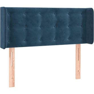 vidaXL Cabecero Con Led De Terciopelo Azul Oscuro 83x16x78/88 Cm Vidaxl