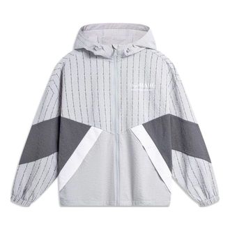 Li-Ning Way Of Wade Graphic Windbreaker Grey White AFDU399-6