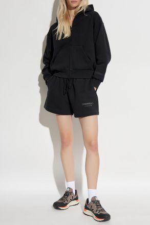 Fear of God Cotton Shorts With Logo Patch, Womens, Black