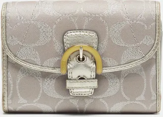 Coach Grey Canvas And Leather Wallets