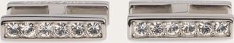 Ferragamo Men Crystal embellished cufflinks Blue
