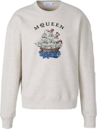 Alexander McQueen Felpa con ricamo - Toni neutri