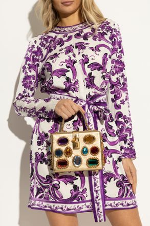 Dolce & Gabbana Dolce Box Handbag, Womens, Gold