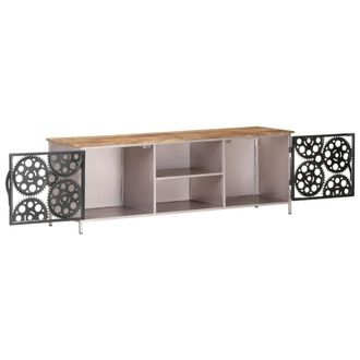 Berkfield Home TV Cabinet 120x30x40 cm Rough Mango Wood in Brown | Size: 120 x 30 x 40 cm
