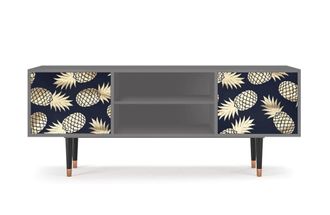 StoryZ Mueble de TV azul y amarillo 2 puertas L 170 cm