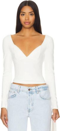 Free People Duo Corset Long Sleeve Top In Ivory