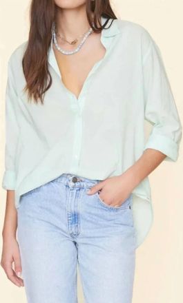 Xirena Beau Cotton Shirt In Aqua