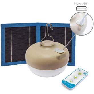Licht-Trend Cherry Bombilla Led Con Carga Solar, Bater&iacute;a Recargable Y Mando A Distancia. Luz C&aacute;lida De 900 L&uacute;menes