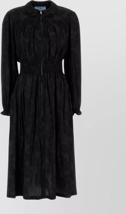 Prada jacquard dress long sleeves