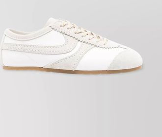 Dries Van Noten sneakers in leather avec inserts en daim