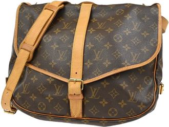 Louis Vuitton Saumur Monogram Canvas Brown Canvas Handbag (Pre-Owned)