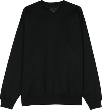 Yohji Yamamoto Black Solid Crew Neck Sweatshirt