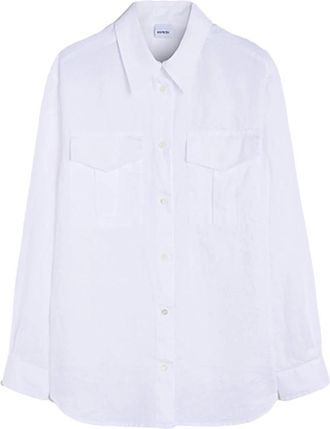 Aspesi Klassiek Katoenen Utility Shirt - Dames - Overhemden - Wit - M - Katoen - Overhemden