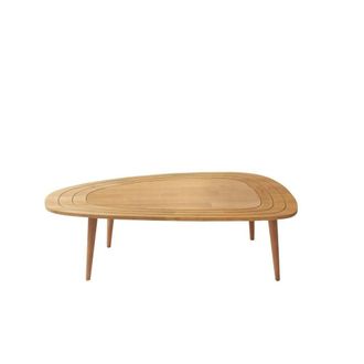 Calicosy Mesa baja con superficie, bordes redondeados L115 cm - Madera clara