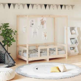 vidaXL Estructura De Cama Para Ni&ntilde;os Madera Maciza De Pino 70x140 Cm Vidaxl