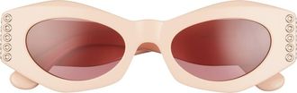 Alaia 50mm Butterfly Sunglasses in Pink at Nordstrom