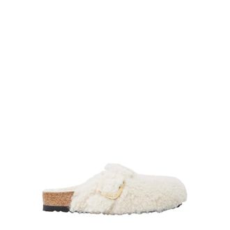 Birkenstock Shearling Teddy Boston Clogs - Dames - Pantoffels - Beige - 39 EU - Leer - Schoenen