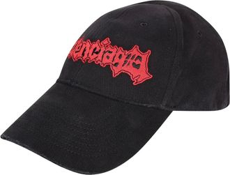 Balenciaga Caps, unisex, Black, Size: M Logo Cap