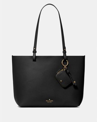 Kate Spade New York Womens Tessa Tote Bag With Charm - Black - One Size