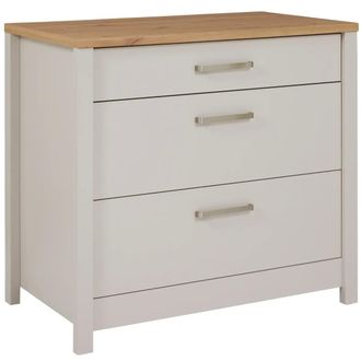 M&S Collection Mobile Cucina Base Per Piano Cottura Beige Rovere Con 3 Cassetti