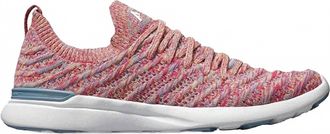 Athletic Propulsion Labs Womens Techloom Wave Athletic Sneakers In Grey Denim/vivid Peach/ruby