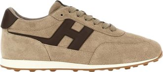 Hogan H699 Sneakers - Heren - Sneakers - Beige - 40 1/2 EU - Leer - Schoenen