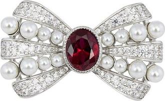 Savvy Cie Jewels Plated Cz Pin Brooch