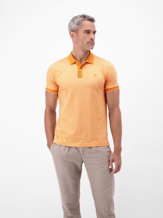 Lerros Poloshirt LERROS Poloshirt in 2-Tone-Optik, Herren, Gr. XXL, dull peach, 100% Baumwolle, ohne Ausschnitt, Shirts Poloshirt