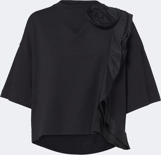 Max Mara Ruffled cotton jersey T-shirt