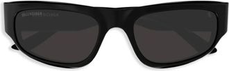 Balenciaga Occhiali da sole rettangolari - Nero