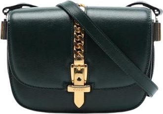 Gucci Pre-owned Crossbody Bag - Dames - Vintage Schoudertas - Groen - ONE Size - Leer - Vintage
