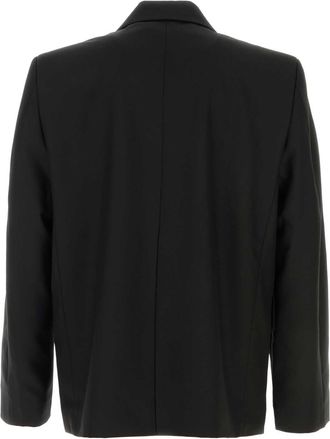 S&eacute;fr Mens Blazer Black Polyester Wool Blazers