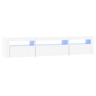 vidaXL Vidaxl - Mueble De Tv Con Luces Led Blanco 195x35x40 Cm