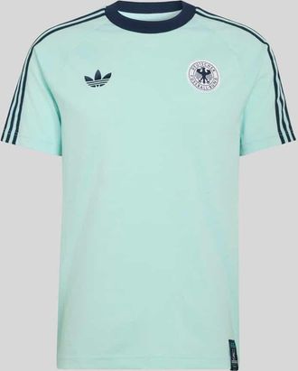 adidas Originals Regular Fit T-Shirt aus Baumwoll-Mix mit DFB-Applikation in Aqua, Gr&ouml;&szlig;e XXL