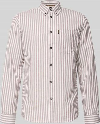 PME Legend Regular Fit Freizeithemd mit Leinen-Anteil in Flieder, Gr&ouml;&szlig;e XXXL