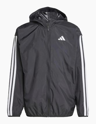 adidas Mens Mens Essentials 3 Stripes Windbreaker - Black/Multi - Size: Regular/34