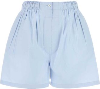 Prada Pastel light blue poplin shorts