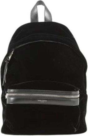 Saint Laurent Pre-owned Backpacks, female, Black, Size: ONE SIZE Pre-owned Vintage Backpack