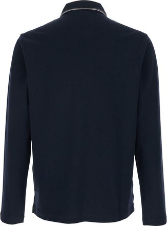Emporio Armani Mens Polo Shirt Blue Cotton T-Shirts And Polos