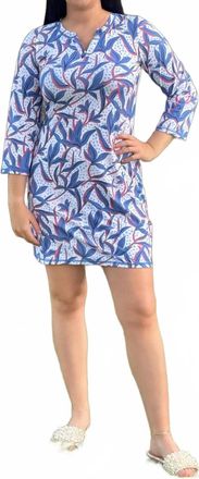 Hatley Notch Neck Mini Dress In Leafy Floral