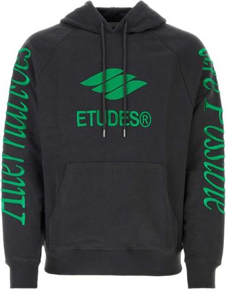 Études Studio Black Embroidered Logo Sweatshirt